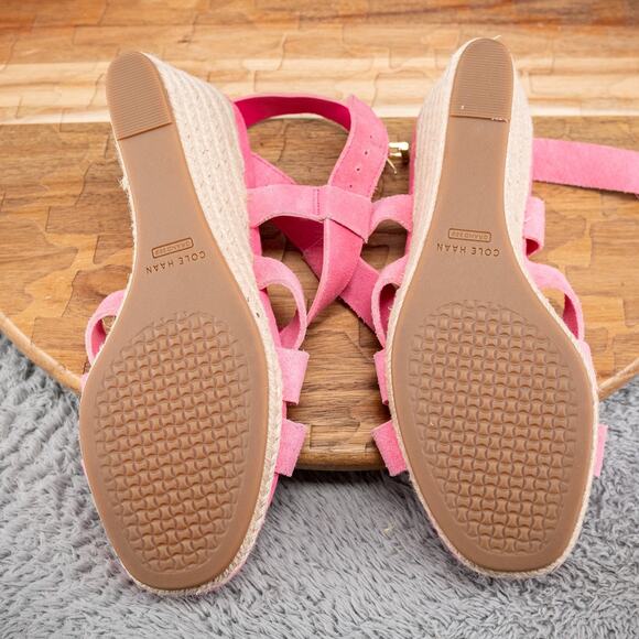 Cole Haan Women's Crystal Wedge Sandal 70MM Neon Fuschia W25389 Size 6 B - Picture 6 of 6